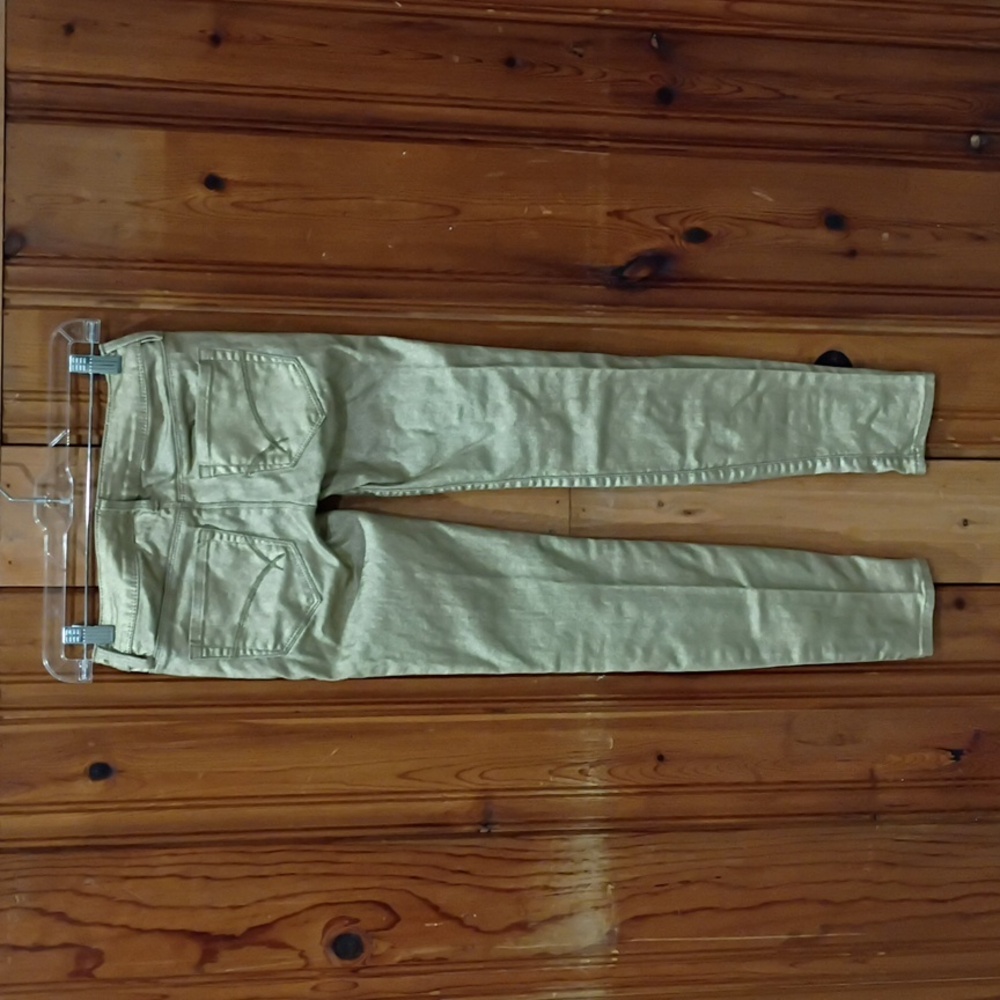Bullhead Lowrise Skinny Gold Jeans - Picture 2 of 5